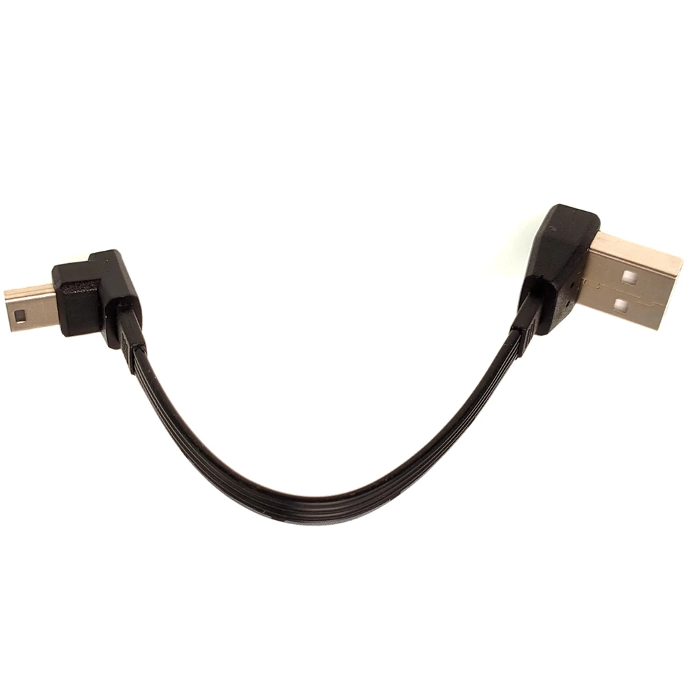 Enchufe USB 2.0 plano a Mini USB BIS inferior izquierdo derecho en ángulo 90 °   Cable 0,2 m 0,3 m 0,5 m 1m para Cámara MP4 Tablet - imagen 4