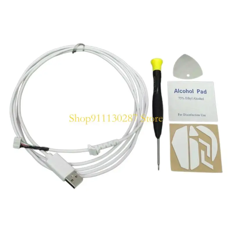 Cable Flexible para ratón Paracord para juegos J1HC, para ratón con Cable G502, patines, pies, antidesgaste