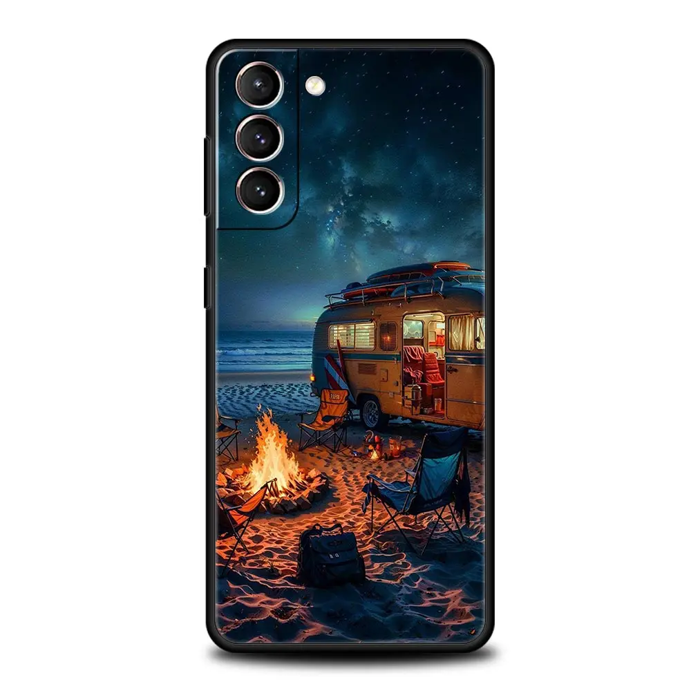 Combi Van-funda de teléfono para acampar al aire libre, funda suave de TPU para Samsung Galaxy S25 Edge S24 S23 S22 S20 Ultra S21 FE 5G S10 Plus - imagen 4