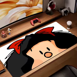 HYBXAXC Mafalda Girl Mousepad, recién llegados, alfombrilla de ratón grande para juegos XL XXL, alfombrilla de ratón para jugador, tamaño para teclados, alfombrilla 900x400