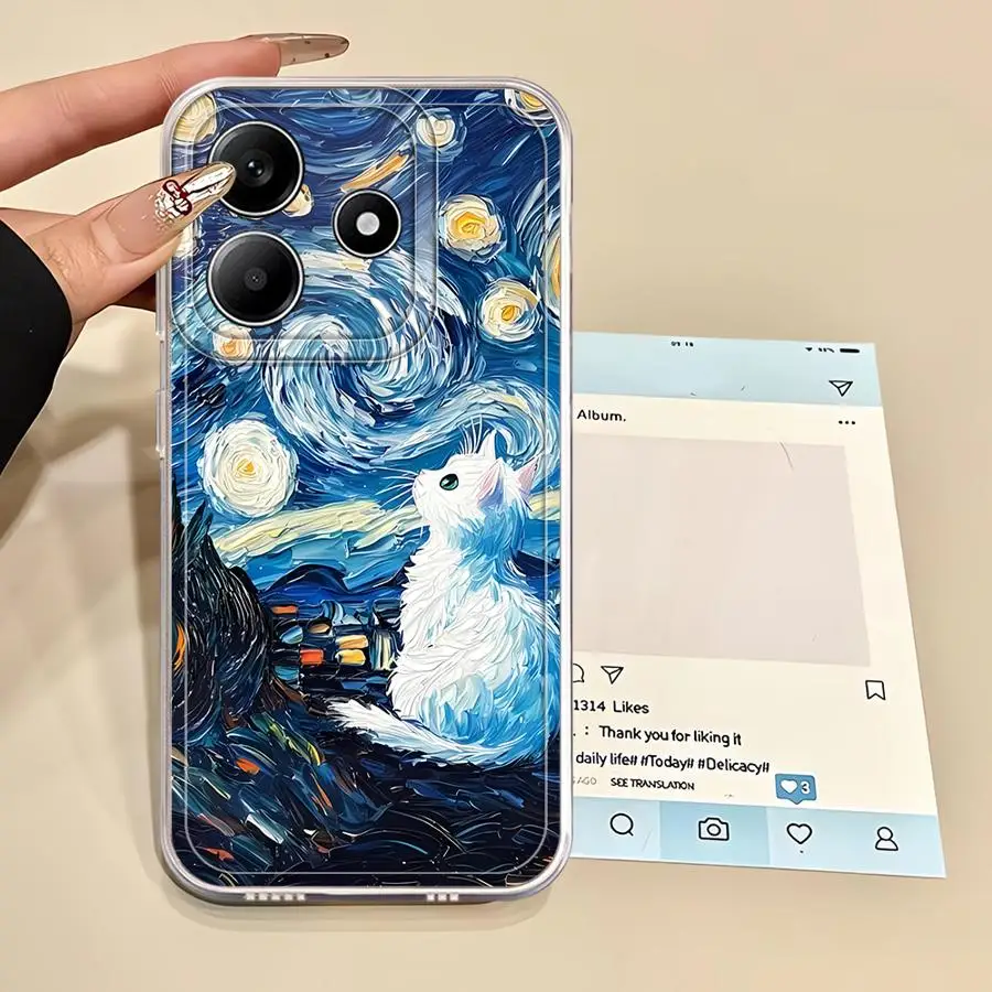 Funda para Xiaomi Redmi 13C 14C A5 9C A3x 9A 10C 12C A1 A2+ Funda transparente Van Gogh Art - imagen 2