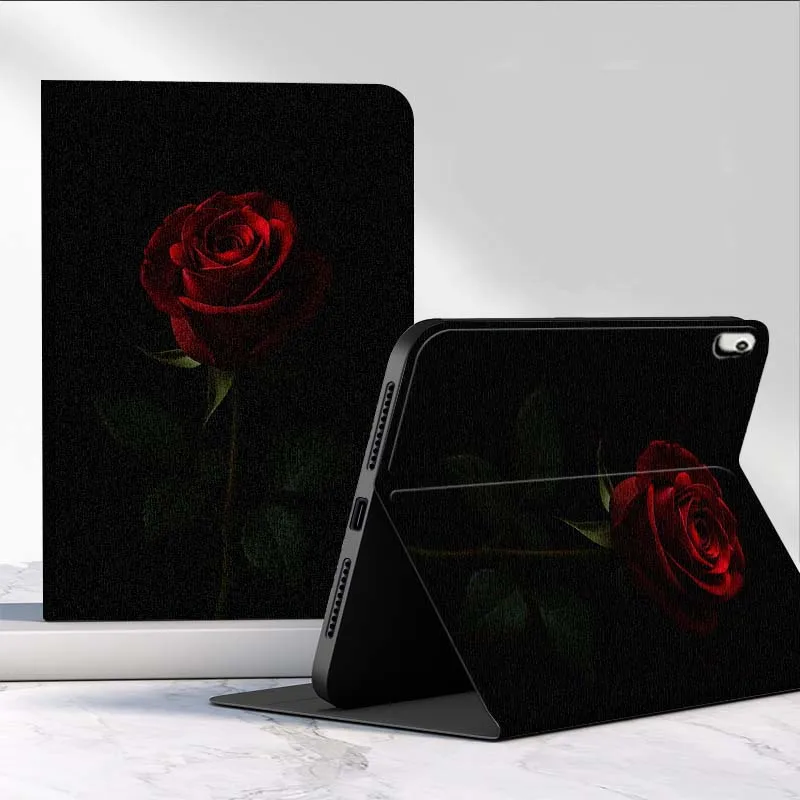 Funda fresca de rosas rojas artísticas para Lenovo Xiaoxin Pad Pro Tab M10 K10 Plus 3. ° Y700 Gen 11 11,2 11,5 12,7 8,8 pulgadas - imagen 2