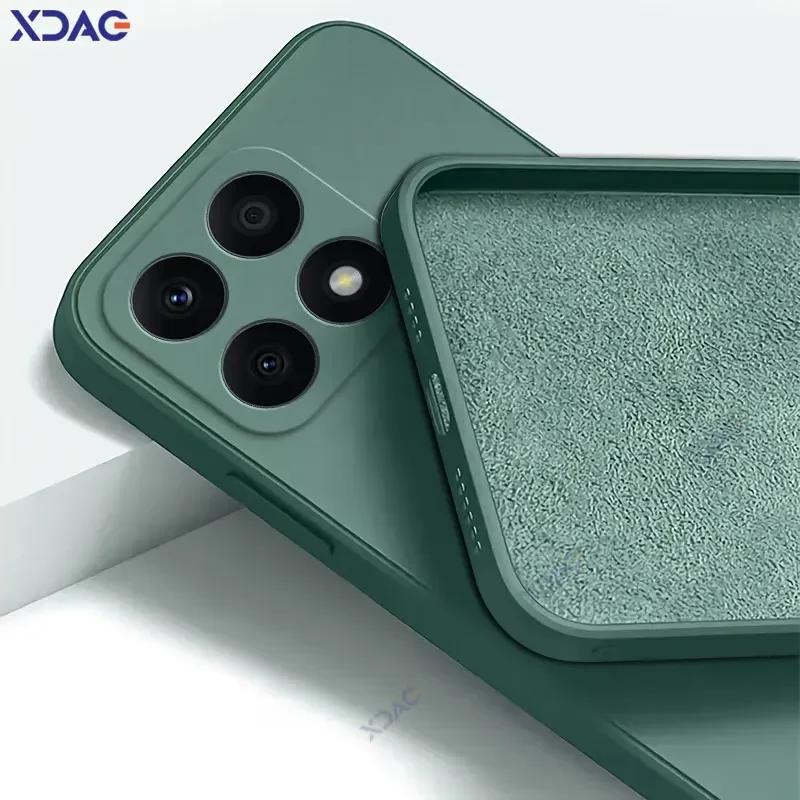 Fundas de lujo para teléfonos móviles, fundas para Honor X8A X8B, protección completa para cámara, funda trasera de silicona líquida cuadrada suave, HonorX8A HonorX8B - imagen 2