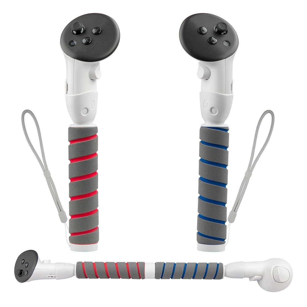 Accesorios de mango de juego VR, empuñaduras de extensión de manijas dobles, empuñaduras de extensión extensoras de mango VR para controlador Meta Quest 3S/Quest 3 - imagen 2