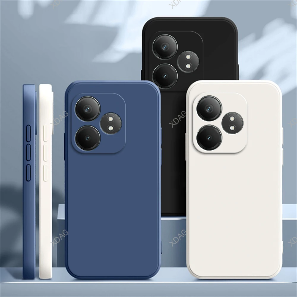 Funda trasera suave para OPPO Realme GT6 T GT 6 6T GT6T 5G, protección cuadrada de silicona líquida para cámara, funda Original Simple para teléfono móvil - imagen 2