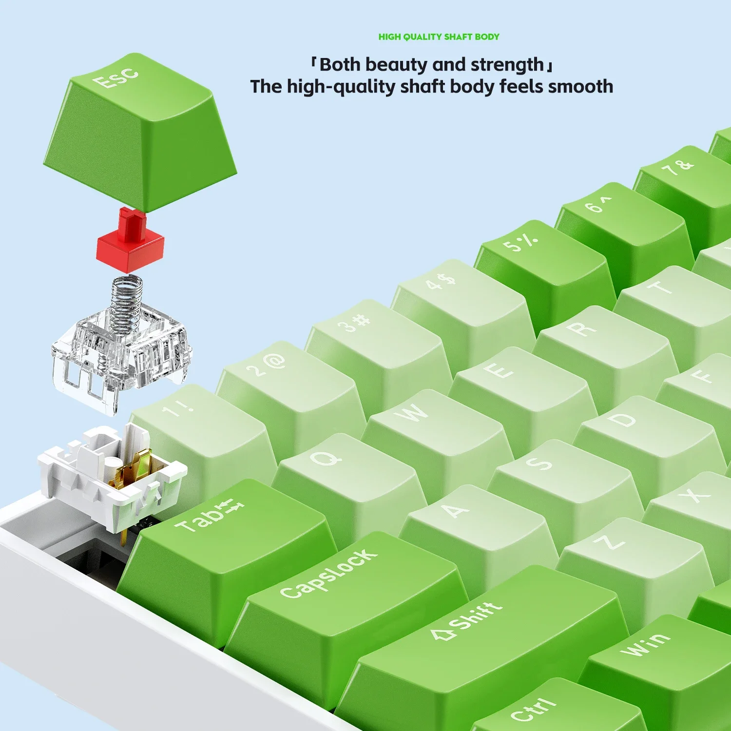    Teclado mecánico K68, teclado retroiluminado RGB de 2,4G, trimododo, Bluetooth 5,1/inalámbrico/cableado, teclado intercambiable en caliente para jugadores de PC - imagen 4