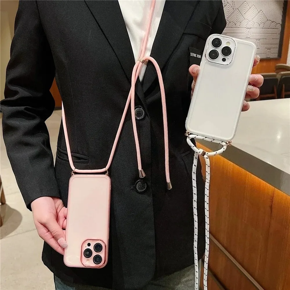 Funda de teléfono con cadena y cordón para collar cruzado, cubierta protectora de lente para Honor X9C X9D X9A X9B X8A X8B X8C X7B X7C X7D X6A X6B X6C - imagen 2