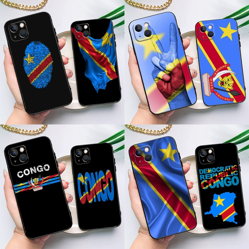 Funda con bandera de la República Democrática del Congo para Samsung Galaxy M15 M35 M55 M33 M21 M31 M16 M36 M56 M53 M13 M12 M32 M52 M14 M34 M54