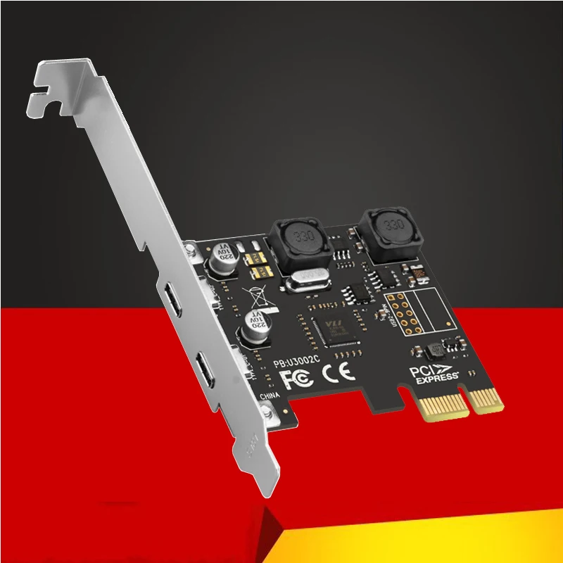 Controlador adaptador Hub VIA Chip PCIE USB tarjeta adicional para PC de escritorio PCI Express X1 a USB 3,0 5Gbps tarjeta de expansión tipo C de 2 puertos - imagen 4