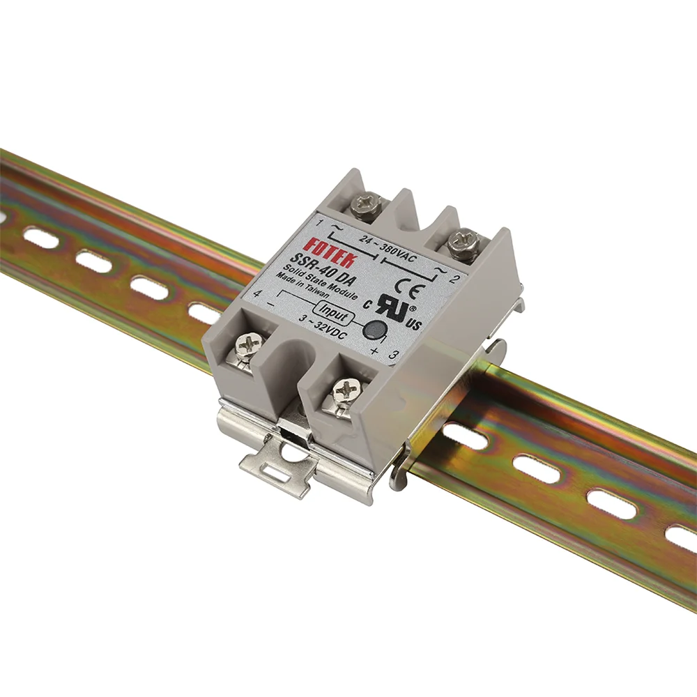 FYSETC-Soporte de montaje de carril DIN, placa de acero niquelado de 1,5mm para piezas de impresora 3D Voron 2,4 G3A SSR - imagen 5