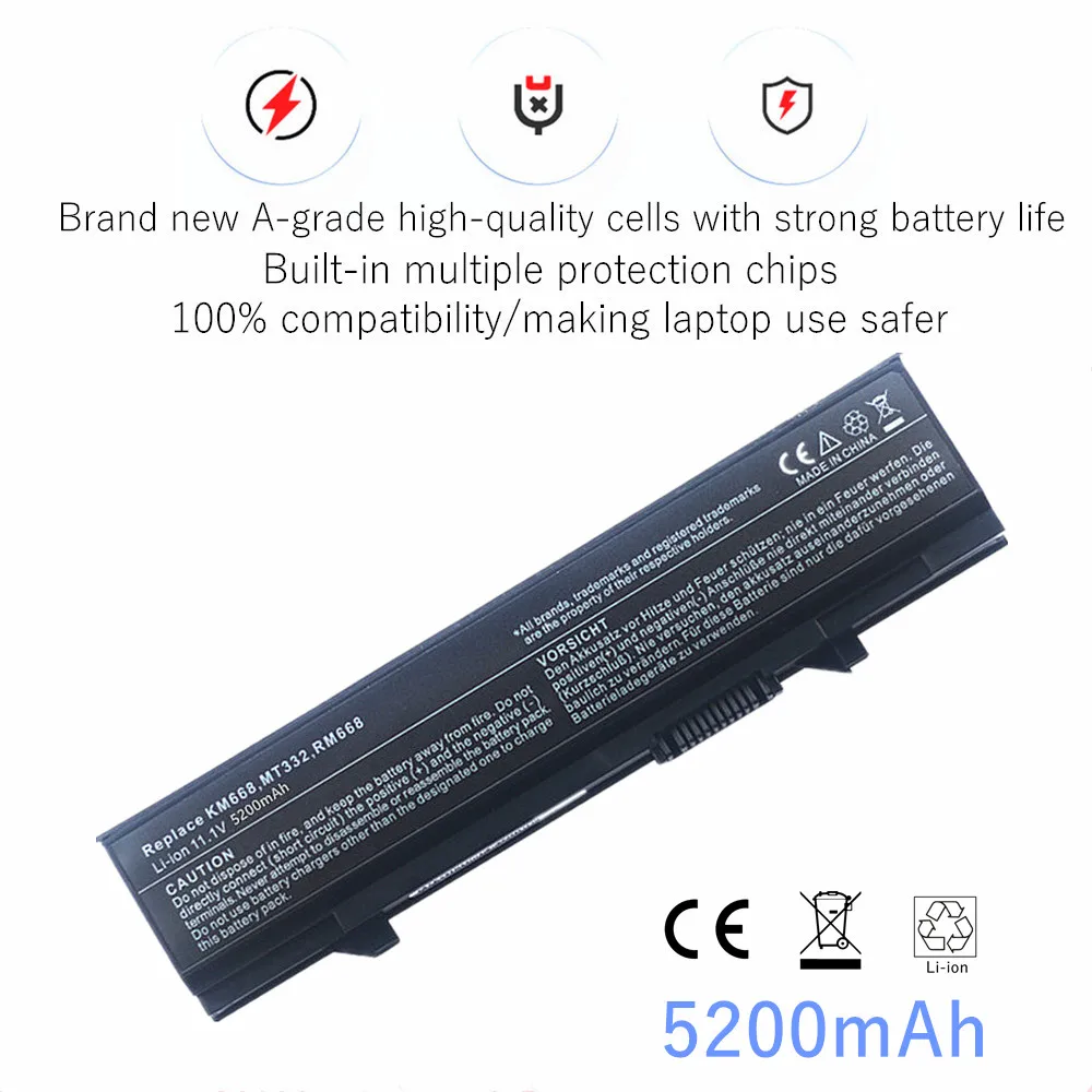 KM742 KM769 batería del ordenador portátil para Dell Latitude E5400 312-0762 312-0769 451-10616 E5410 E5500 E5510 - imagen 3
