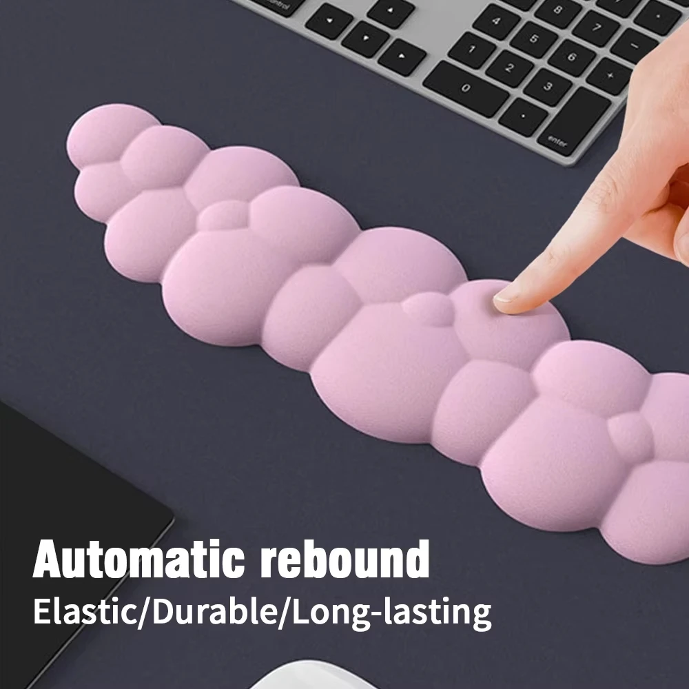 Reposamuñecas para teclado y ratón, ergonómico, para escribir en la oficina, protege la relajación, alfombrilla para ratón con memoria para la muñeca, alfombrilla para ratón para ordenador portátil - imagen 4