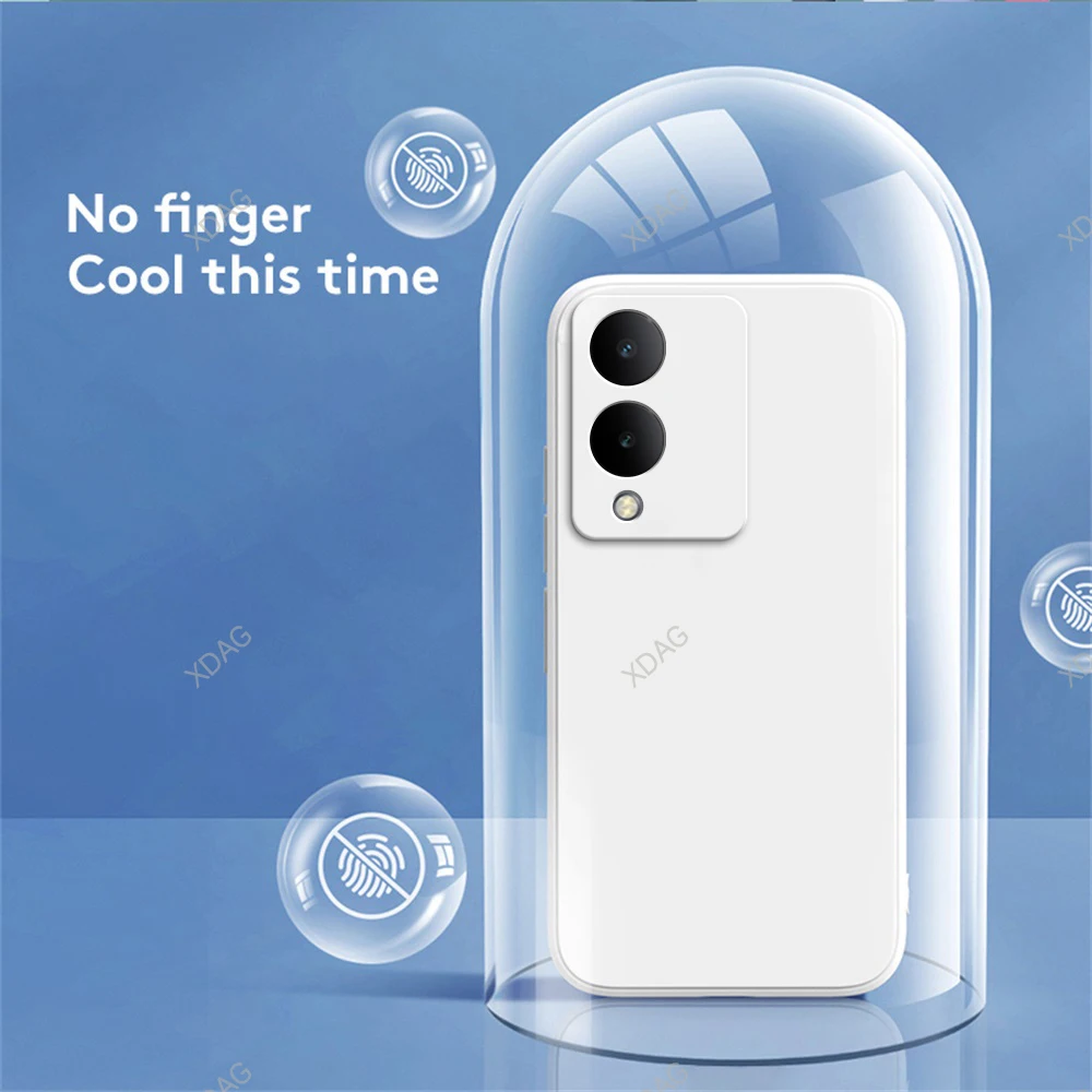 Coque Original Funda de teléfono básica para VIVO Y17s 6,56 "Funda de silicona líquida protección de cámara suave carcasa trasera Simple de moda - imagen 3
