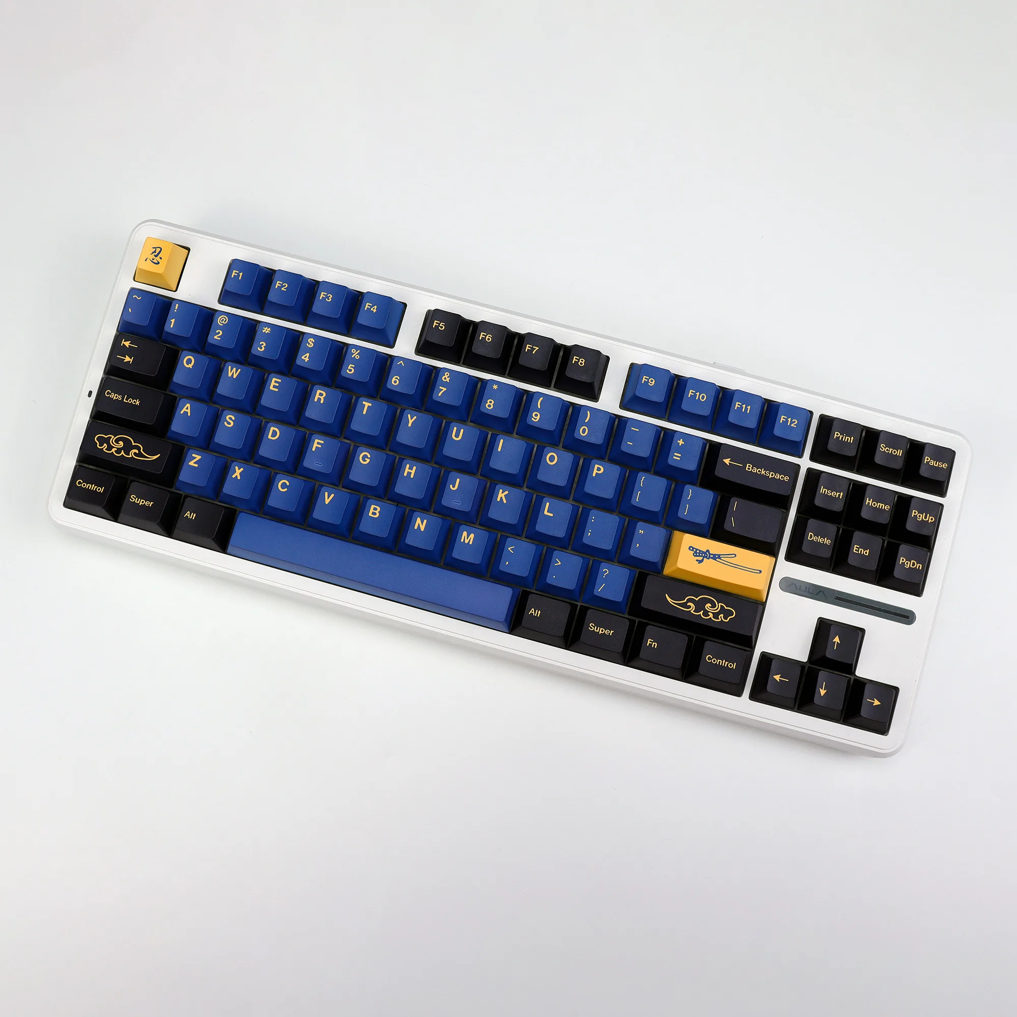 KBDiy-teclas Retro Azul Samurai GMK Hangul PBT Cherry Profile Alice ISO, teclas personalizadas para teclado mecánico Gamer Split Space - imagen 5
