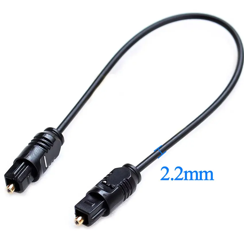 1 Uds 18/50cm cuadrado a cuadrado TOSLINK Audio Digital Cable óptico de Audio corto para PC TV DVD conector adaptable estéreo - imagen 4