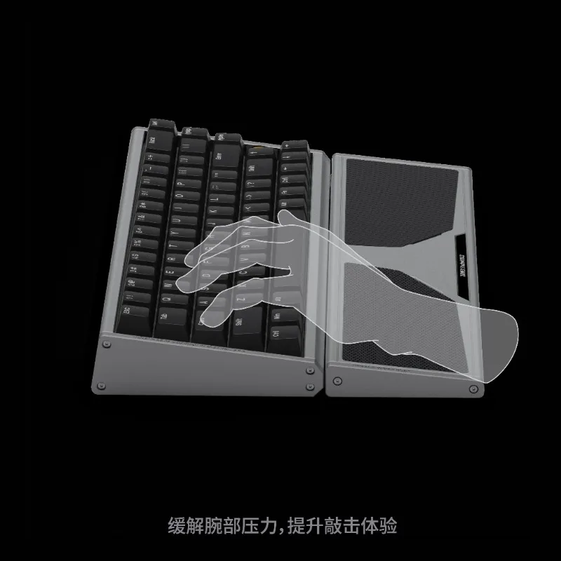 Herald-repos de muñeca de Metal para teclado de eje magnético, aleación de aluminio dividida, soporte de mano, ánodo, teclado antideslizante, accesorios de descanso Plam - imagen 5