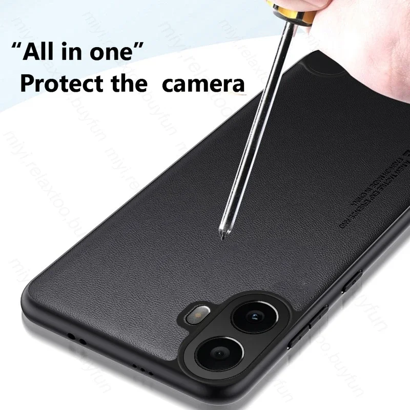 Funda de teléfono con textura de cuero liso de lujo para nada CMF Phone 1 5G TPU marco suave protege Fundas en CMFPhone1 CMFPhone 1 CMF1 5G - imagen 4