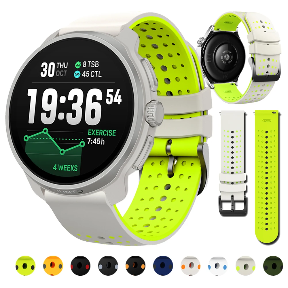 Correa de silicona de 22mm para SUUNTO 5 9 PEAK PRO DLC RACE S/2 OCEAN VERTICAL RUN, pulsera deportiva para Xiaomi Watch color 2 S4