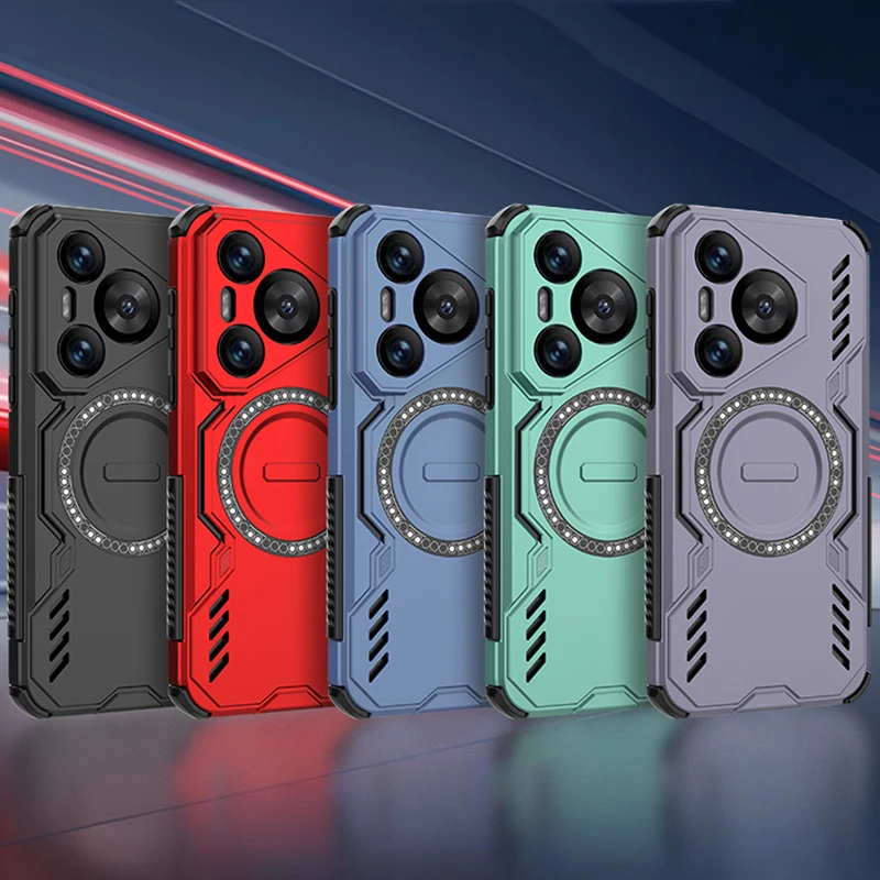 Funda de carga inalámbrica con anillo magnético para Huawei Pura 70, funda de silicona anticaída para PC, funda protectora para Huawei Pura 70 - imagen 2