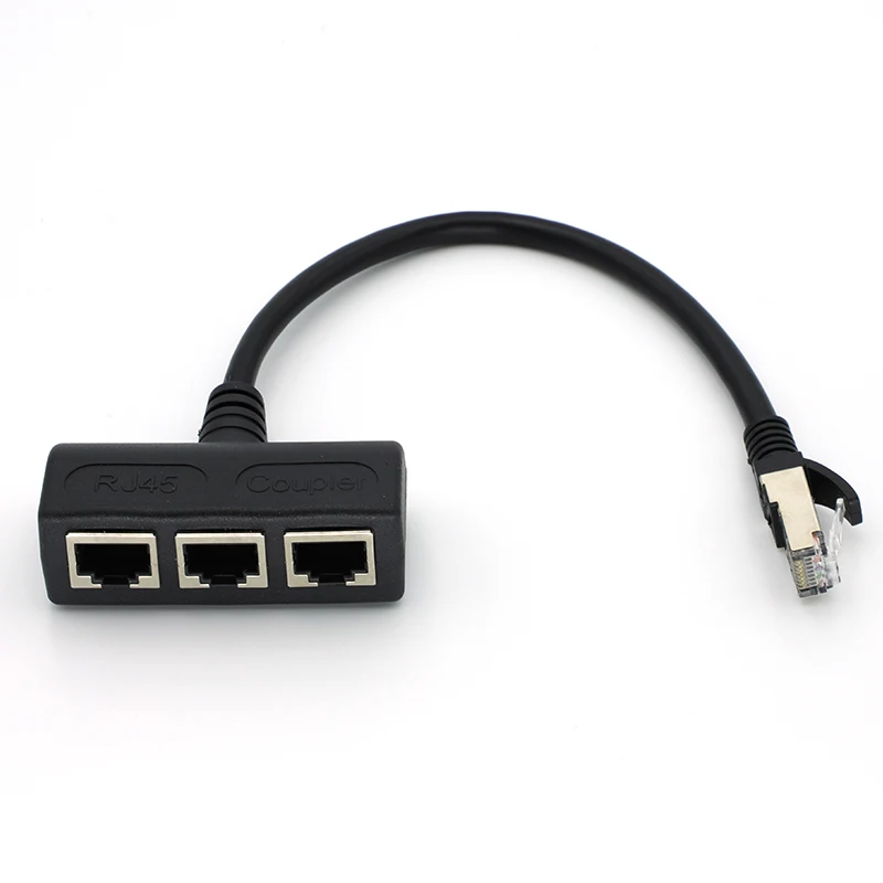 Nuevo Cable adaptador extensor de conector RJ45 de red Ethernet LAN 3 en 1 para extensión de red 1 macho a 3 hembra - imagen 3