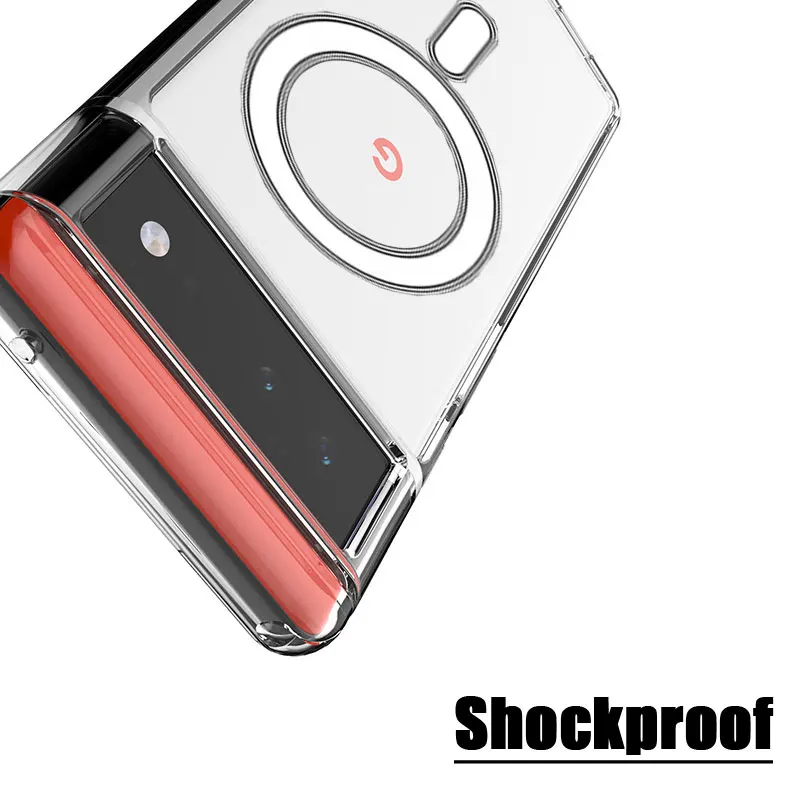 Funda Magsafe para Google Pixel 7 Pro, carcasa de silicona transparente a prueba de golpes, carga inalámbrica, 7A, 7Pro - imagen 2