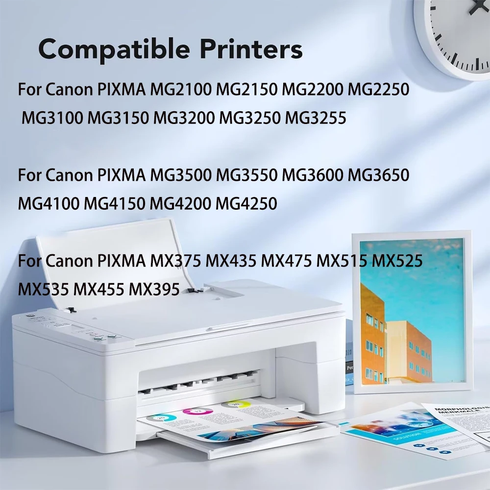 Compatible con PG540 CL541 PG-540 CL-541 para impresora Canon 540XL 541XL Pixma MG4250 MG3250 MG3255 MG3550 MG4100 MG4150 - imagen 2