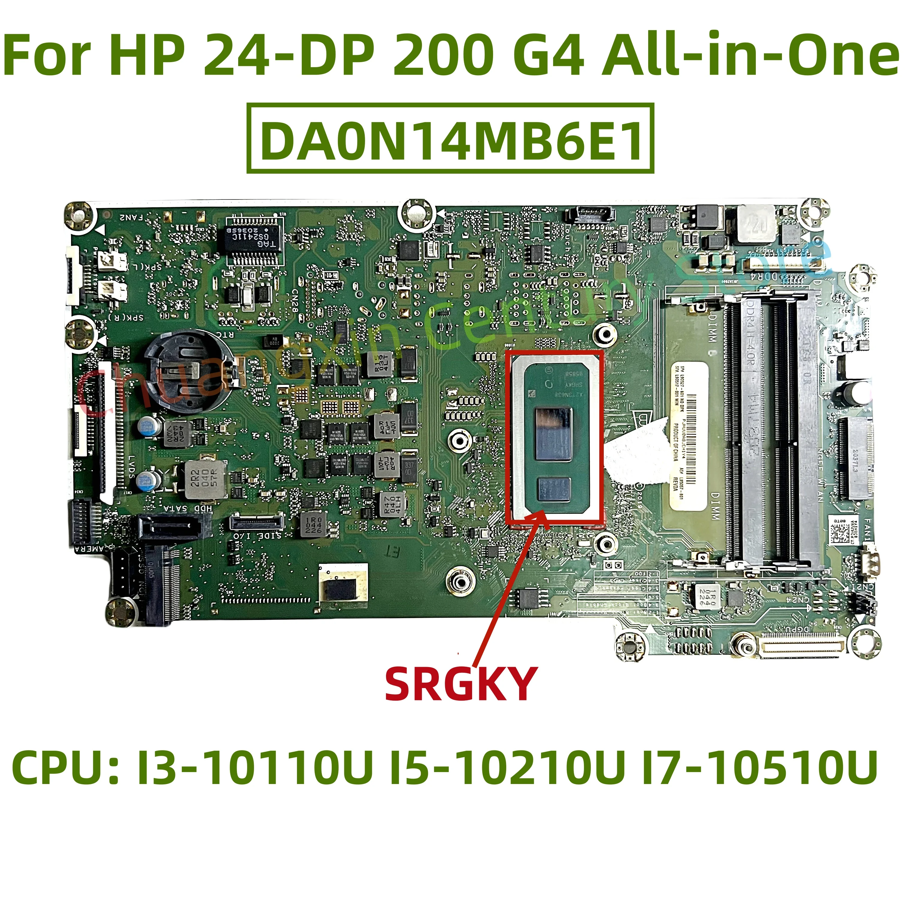 Placa base DA0N14MB6E1 para HP 24-DP 200 G4 todo en uno con CPU: I3-10110U I5-10210U I7-10510U prueba de 100% ok