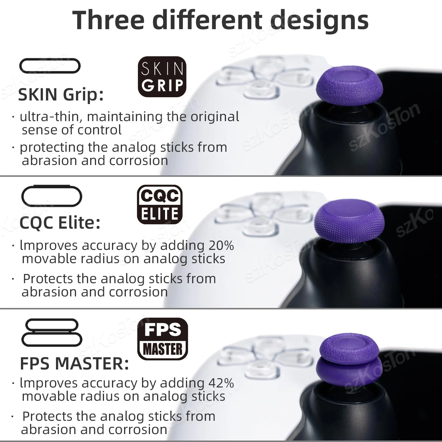 Tapas de empuñaduras de pulgar para reproductor remoto PlayStation Portal, cubierta de Joystick antideslizante para accesorios de consola de juegos PlayStation Portal - imagen 2