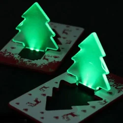 Lámpara LED de árbol de Navidad plegable y portátil, luz verde