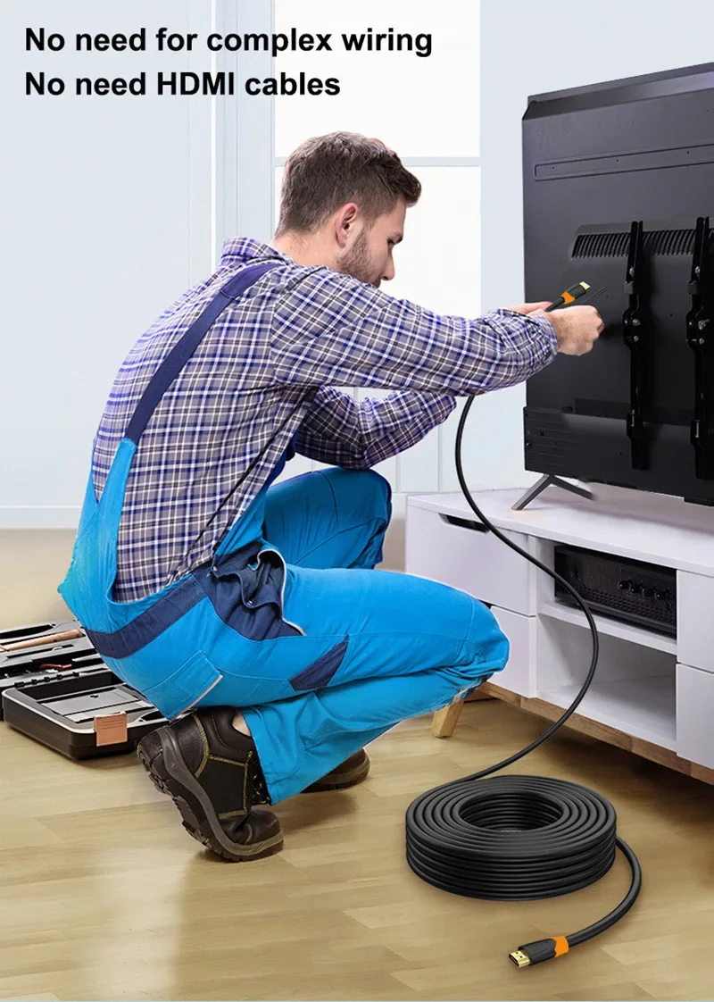 Transmisor y receptor inalámbrico de 150m, 1080P, 2, 3, 4, extensor HDMI para compartir pantalla, cámara de juego Xbox, PC para monitorear proyector, TV - imagen 3