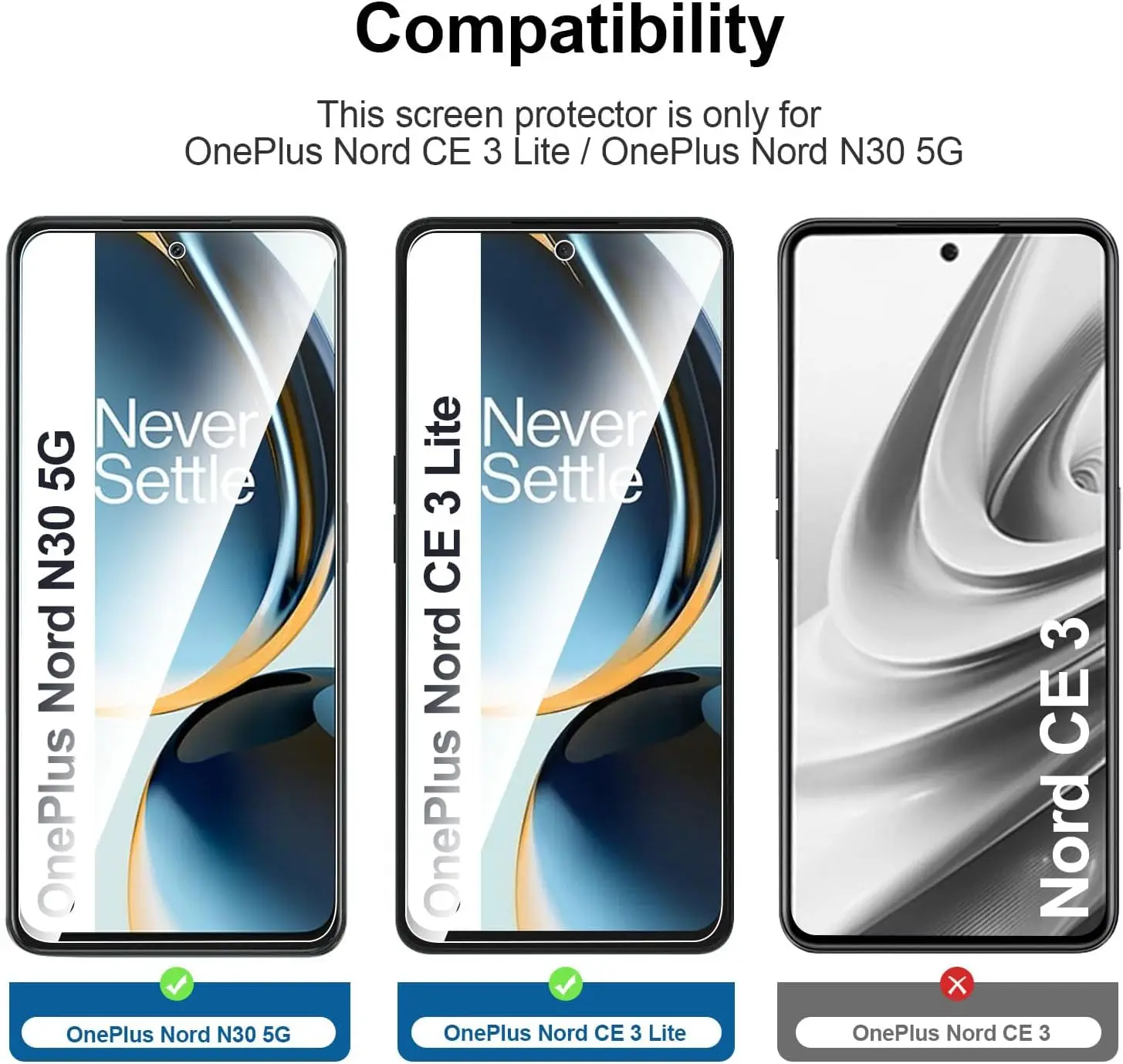 Para OnePlus Nord CE3 Lite 5G/ Nord N30 5G 9H HD Película de vidrio templado - imagen 3