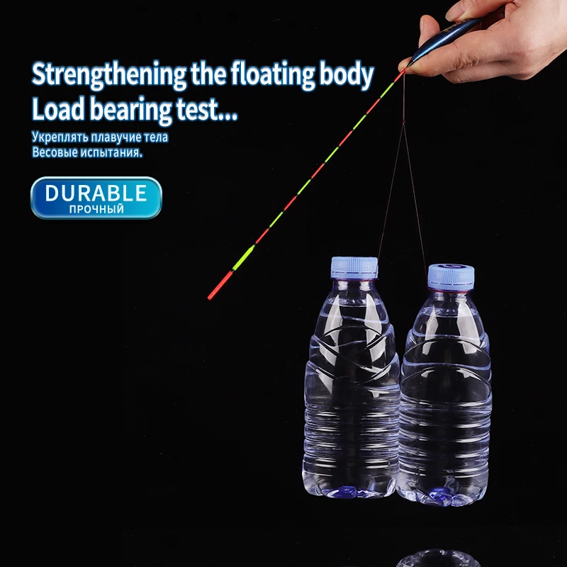 3 uds Nano flotadores compuestos + 1 ganchos de bolsa + 1 flotador de apoyo boya sensible boya Vertical lago río Bobber herramientas de pesca aparejos - imagen 4