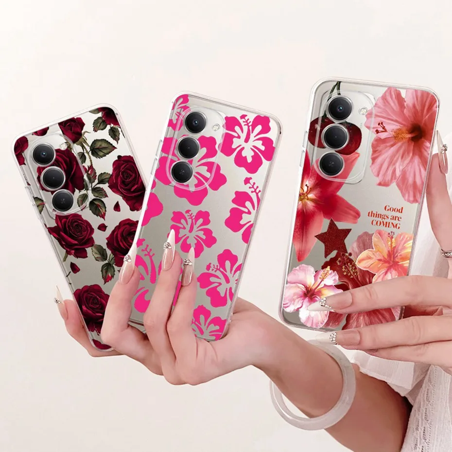 Funda transparente de TPU para Xiaomi Redmi 15 4G 5G Note 15R, fundas de teléfono con patrón de nuevo estilo para Redmi 15 Note15R, fundas traseras para parachoques - imagen 4