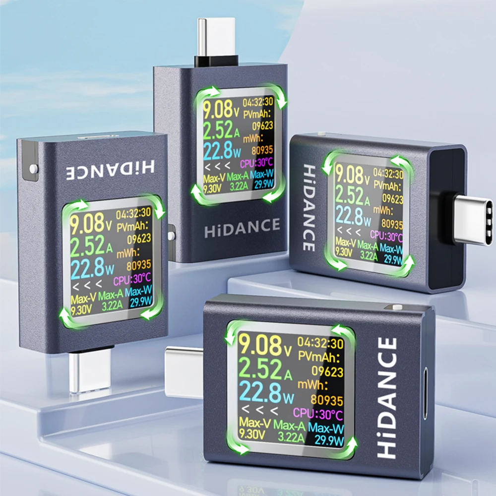 HDC-085C DC 4,5-50V 0-12A PD3.1 pantalla Digital multifunción amperímetro de voltaje CC medidor de potencia tipo C probador de carga de teléfono móvil - imagen 3