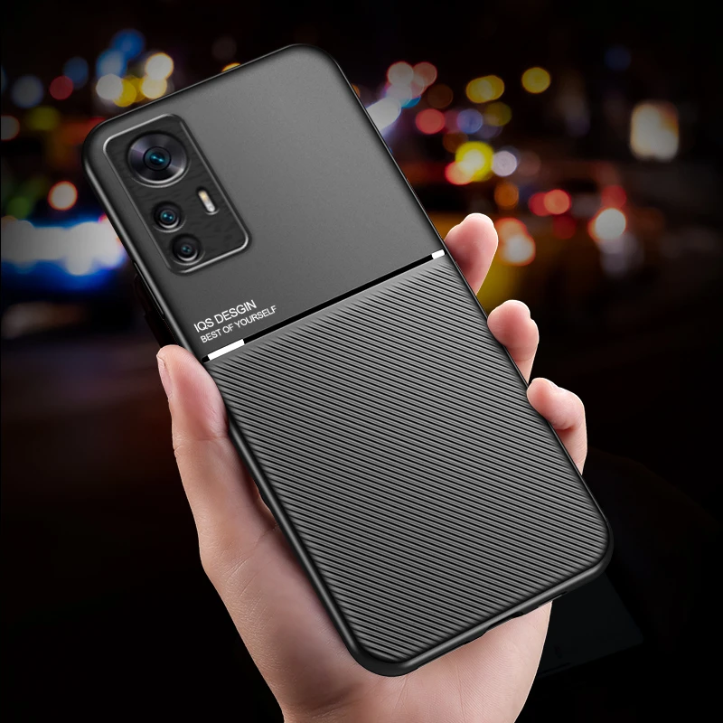 Funda magnética de lujo para Xiaomi 12 T Pro, carcasa trasera suave de cuero PU para placa de coche, para Xiaomi Xiaomy Mi12T Mi 12 T Pro - imagen 5