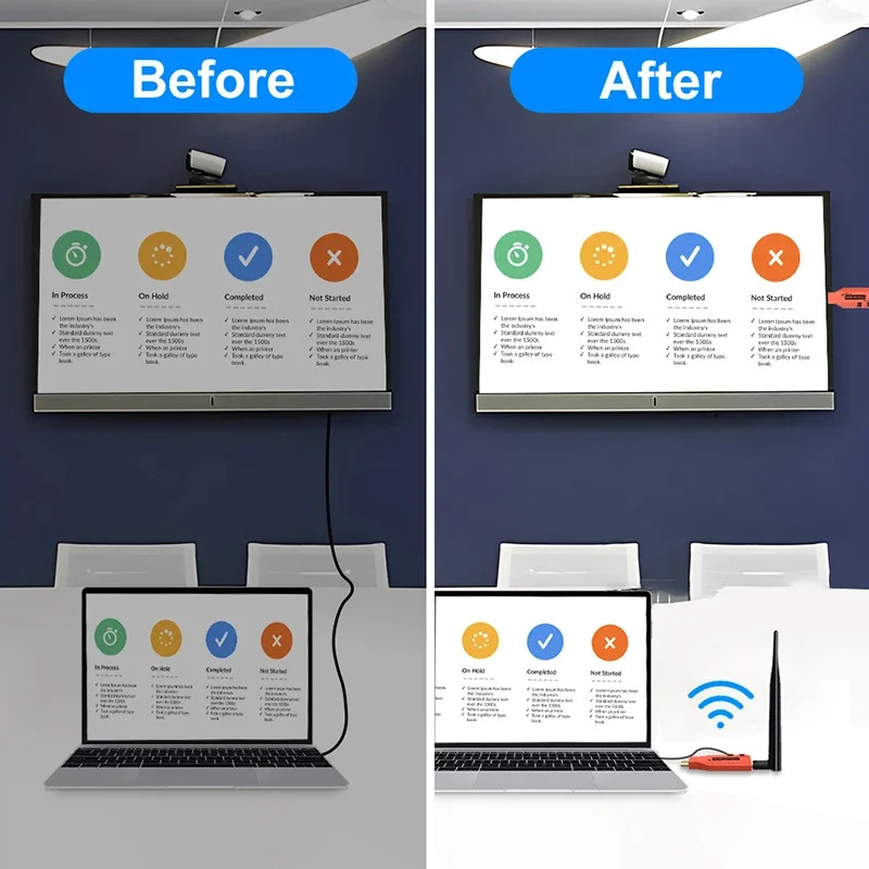 Extensor HDMI inalámbrico 4K, transmisor y receptor de vídeo, adaptador de pantalla y 150m de 100m, cámara fr, ordenador portátil, PC a Monitor de TV, 1TX, 1RX, 2RX - imagen 5