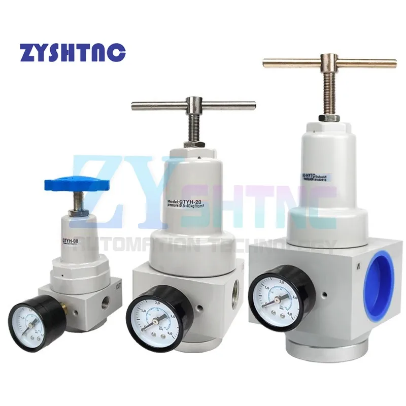 Compresor de aire válvula reductora de presión de alta presión bomba de aire válvula reguladora de presión neumática gas QTYH-08 10 15 20 25 40 50