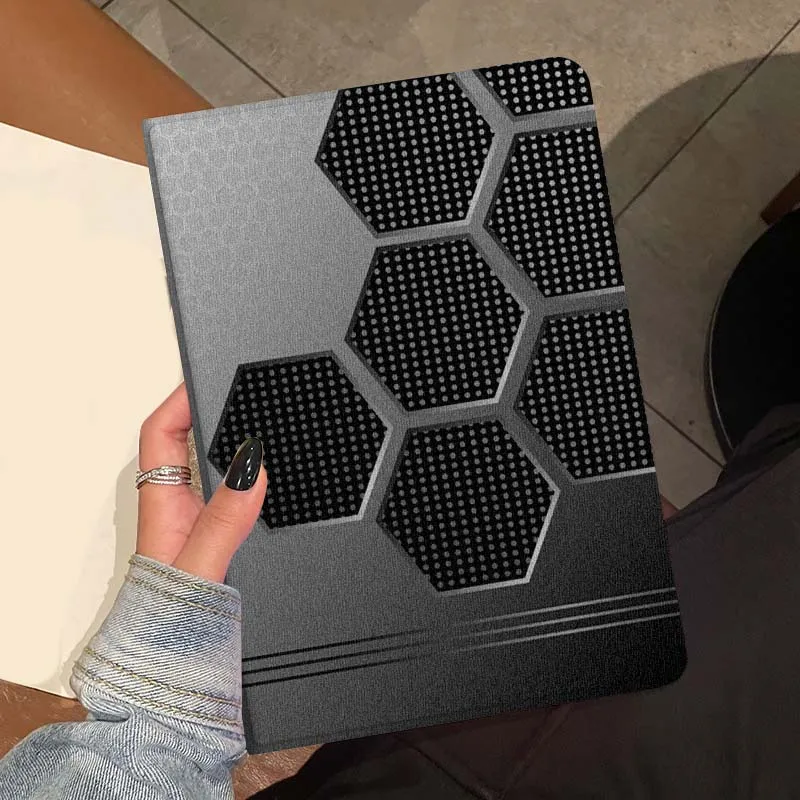 Patrón de grafito Hexagonal para Huawei MediaPad MatePad Air M6 M5 M2 T10s T5 C5e 10 11 12X10,8 SE Pro funda para tableta