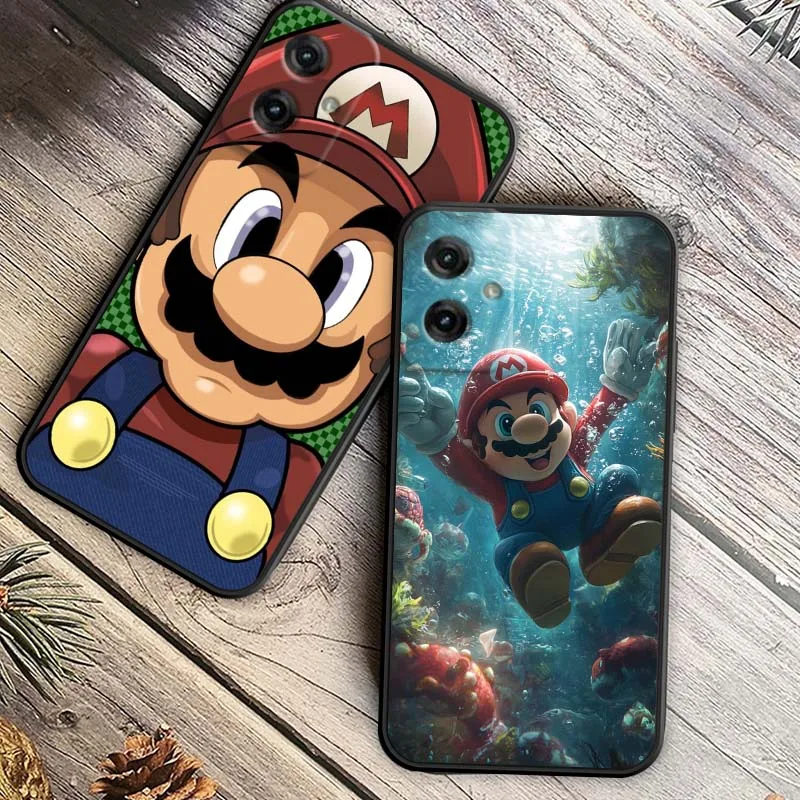 M-Marios funda de teléfono de dibujos animados de arte Popular para Motorola G85 Edge 50 G24 G35 G14 G04 40 G72 G34 G31 G Stylus G54 G13 G32 5G negro - imagen 5