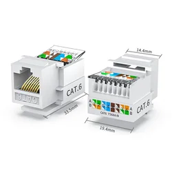 Conector Keystone Cat6 RJ45 Hembra Sin Herramientas