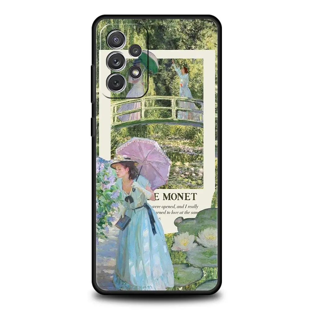 Funda de teléfono de arte Claude Monet para Samsung A51, A71, A21S, A12, A11, A15, A25, A31, A41, A52, A32, A23, A33, A53, A73, A03S, A05S, A13, 5G, A72 - imagen 3
