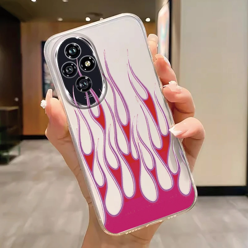 Funda transparente para Honor 200 400 Pro Lite, funda con dibujos de flores y mariposas, Fundas suaves de TPU a prueba de golpes, bolsas de parachoques a prueba de golpes - imagen 5