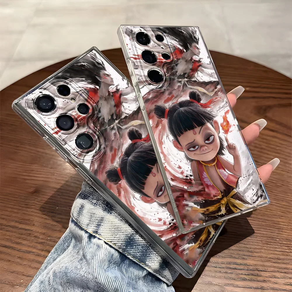 Nezha Funda de teléfono para Samsung S25 Ultra Funda Galaxy S24 Plus S23 S22 S21 S20 FE transparente a prueba de golpes Funda de silicona suave Coque - imagen 4