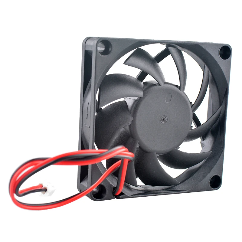 Ventilador de refrigeración de alta velocidad para cargador de energía de chasis, 7cm, 70mm, 70x70x15mm, cc 12V, 0.35A, 2 pines, 3800rpm - imagen 3