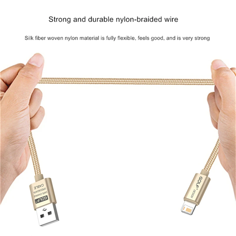 Cable USB trenzado de nailon de carga rápida para iPhone 11 12 13 Mini 14 Pro Max X XR XS Max 6 6S 7 8 Plus SE Cables de datos de carga rápida - imagen 3