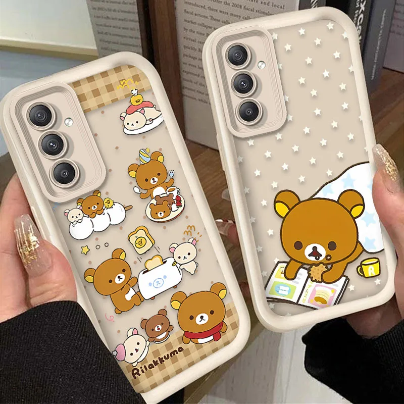 Funda bonita de oso Rilakkuma para Samsung Galaxy A05 A05S A54 A34 A24 A14 A53 A33 A23 A13 A52 A52S A32 A22 A12 A71 A51 A31 funda blanda - imagen 2