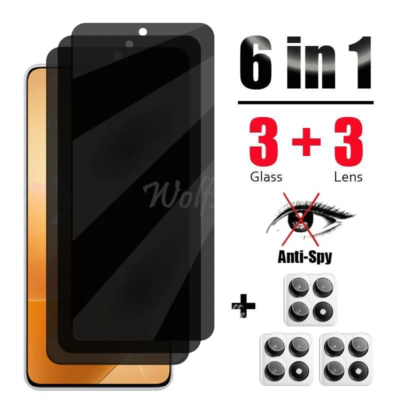 Protector de pantalla antiespía para Xiaomi POCO X6 Pro Glass POCO X6 Pro Glass Privacy Peep Film POCO X6 Pro película de vidrio templado