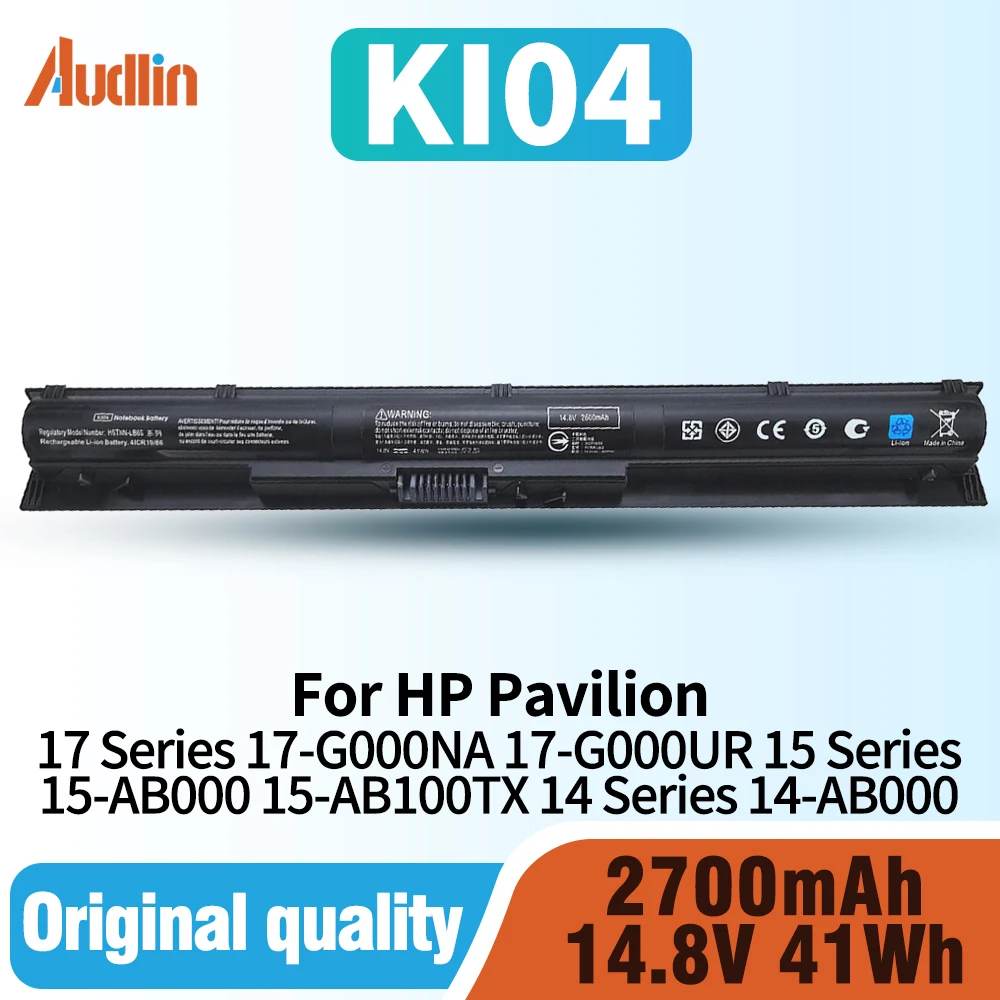 800049-001 KI04 Batería para portátil HP Pavilion 15-ab 15-an 17-g 15t-ab100 17t-g100 17t-s100 Series 15-ab143cl 15-ab223cl 15-ab153nr 15-an044nr 14-ab166us 17-ab220nr 17 -g133cl 800009 -421 TPN-Q158