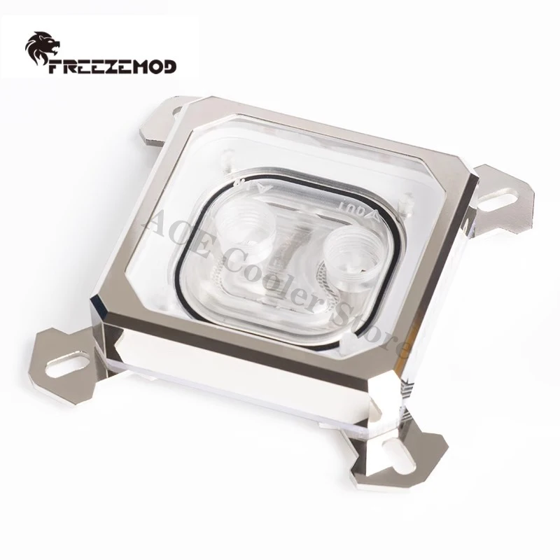 Bloque de agua de CPU FreezeMod para Intel 1700 1800, marco de metal + cubierta acrílica, Aurora 5V ARGB SYNC - imagen 2