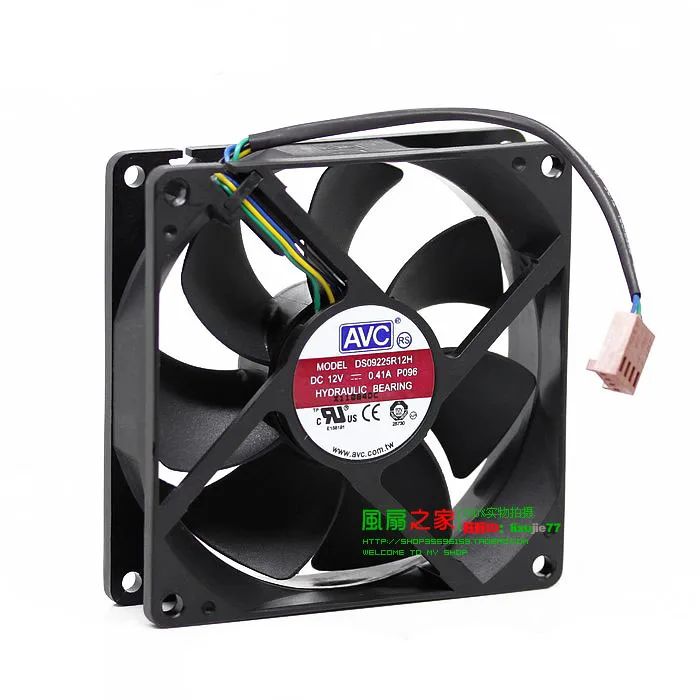 Ventilador disipador de calor enfriador de CPU de 92mm para AVC DS09225R12H 92x92x25mm 12V 0.41A PWM rodamiento hidráulico CPU silenciosa y ventilador con cubierta - imagen 2
